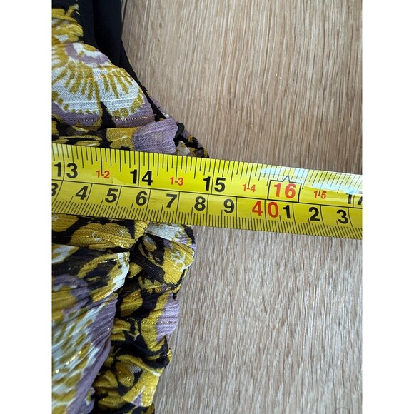 Zara Women's Sexy Floral One Shoulder‎ Whimsigoth Boho Gathered Mini Dress M - Picture 15 of 16